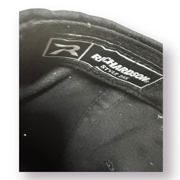 3M IJ280 Snapback Hat Adjustable Hat Richardson‎ Black Hat w/ Red font - Picture 5 of 5